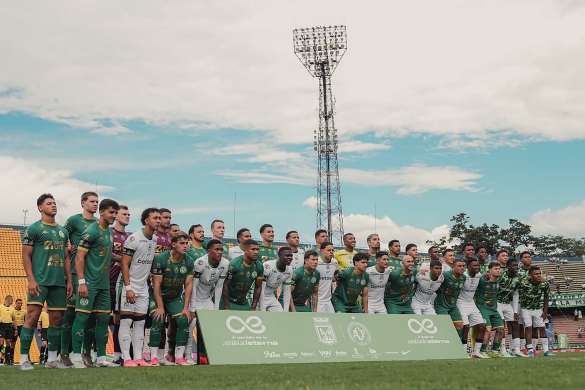 Jogo da Amizade Eterna: Atlético Nacional e Chapecoense empatam em 1 x 1