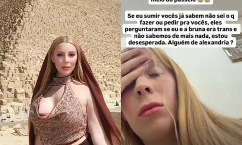 Malévola vai parar na delegacia durante viagem ao Egito e expõe transfobia: 'Se eu sumir, vocês já sabem'