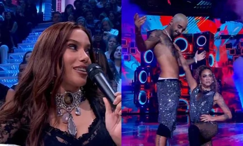Dança dos Famosos: Pedro Scooby enlouquece Anitta e plateia ao tirar camisa