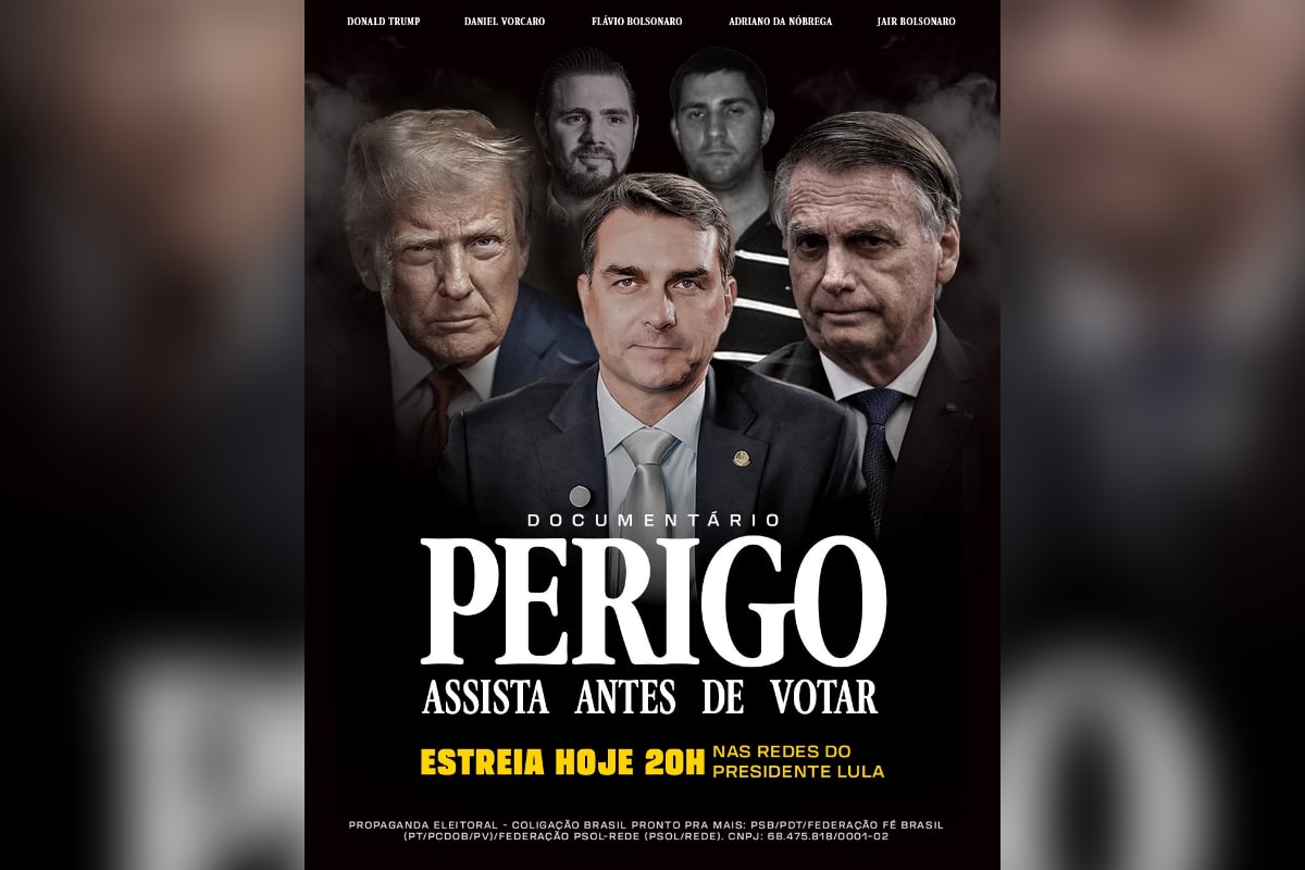 Lula anuncia documentário chamado "Perigo" sobre Flávio, Trump e Bolsonaro