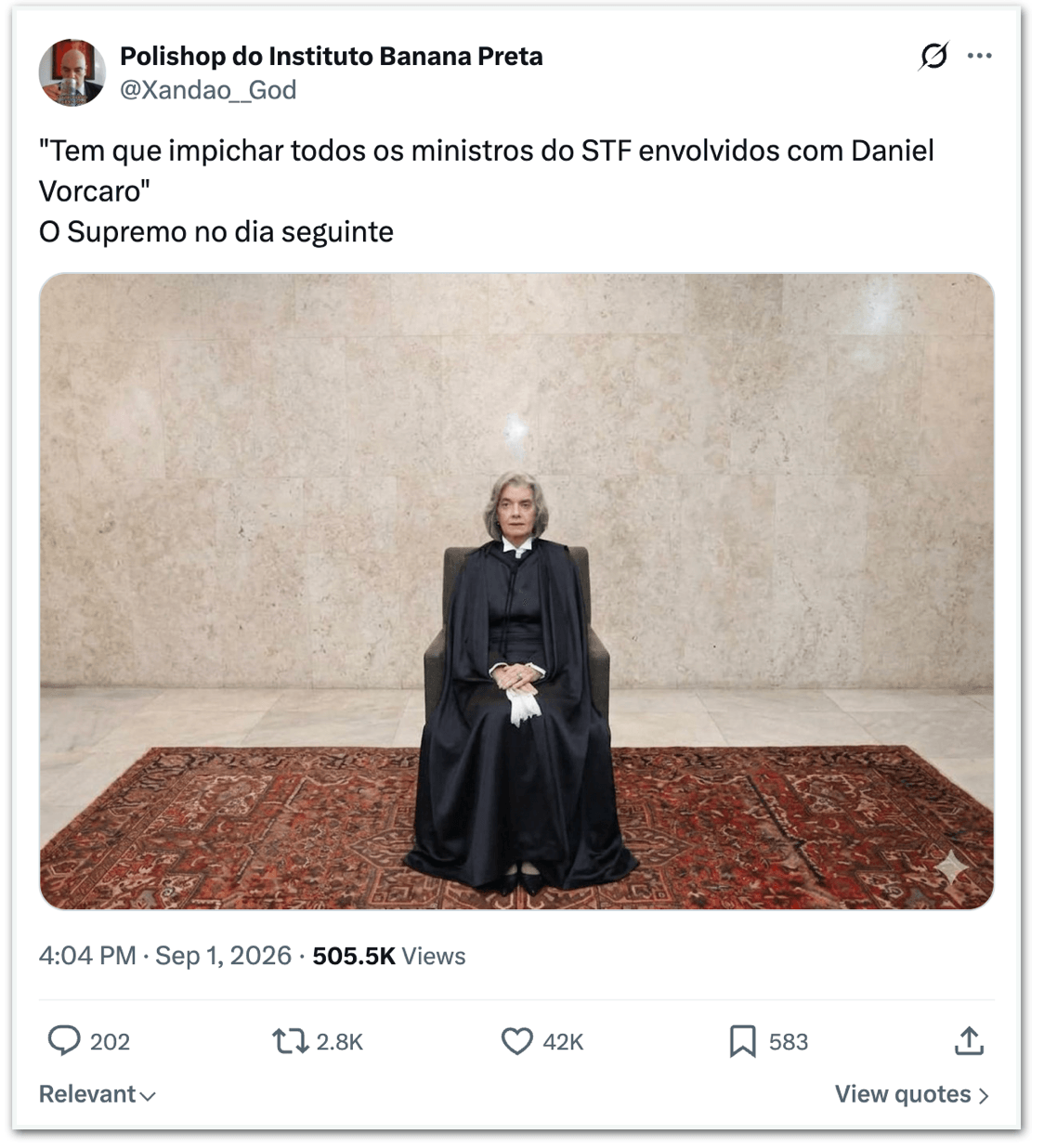 Caso Vorcaro-Moraes vira meme nas redes sociais