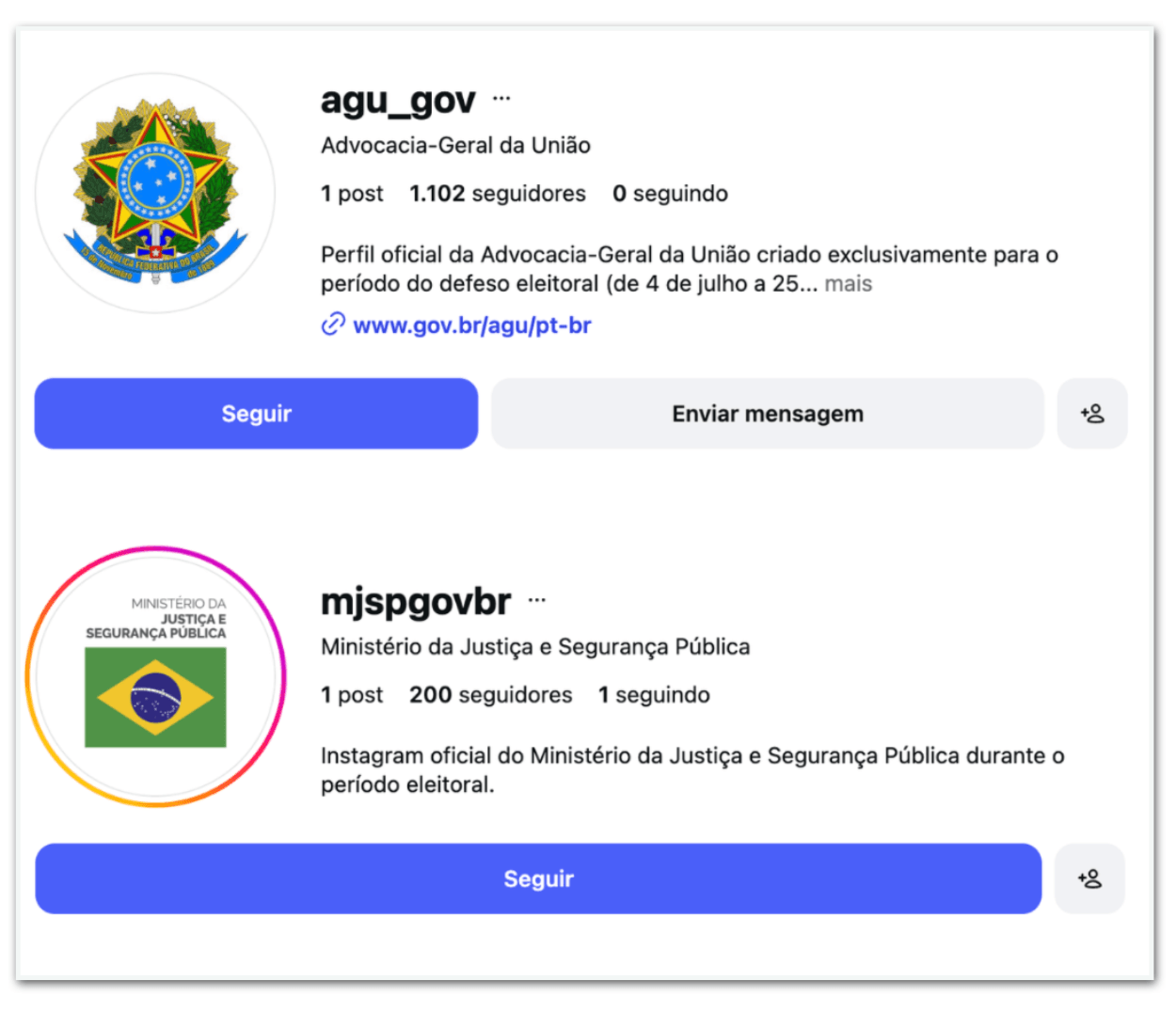 Órgãos do governo criam novos perfis para defeso eleitoral