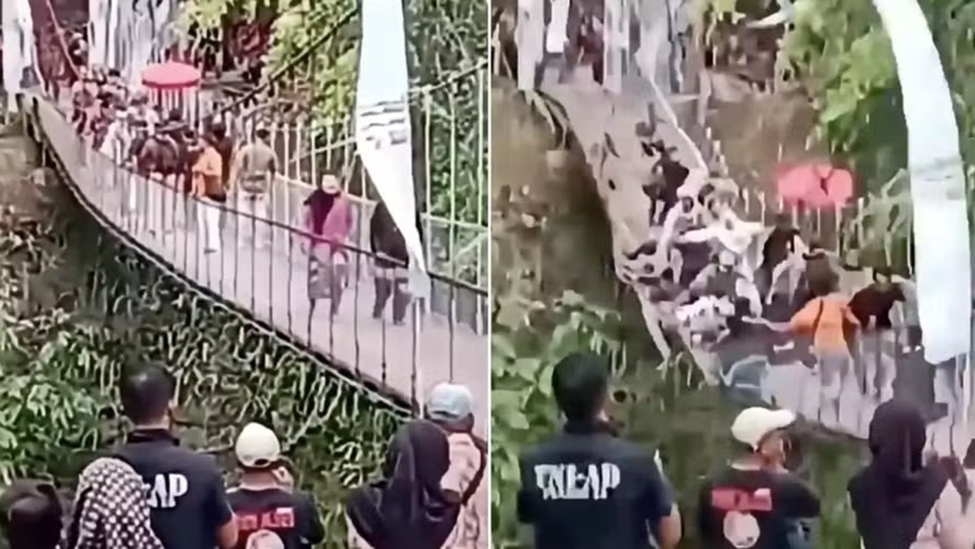 Ponte desaba durante inauguração e deixa cerca de 50 feridos na Indonésia