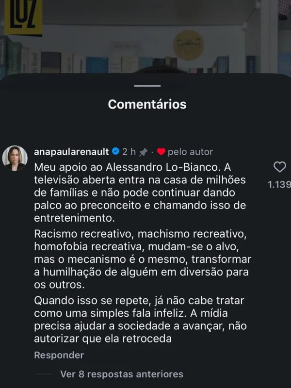 Ana Paula Renault apoia críticas a Ratinho após fala no SBT
