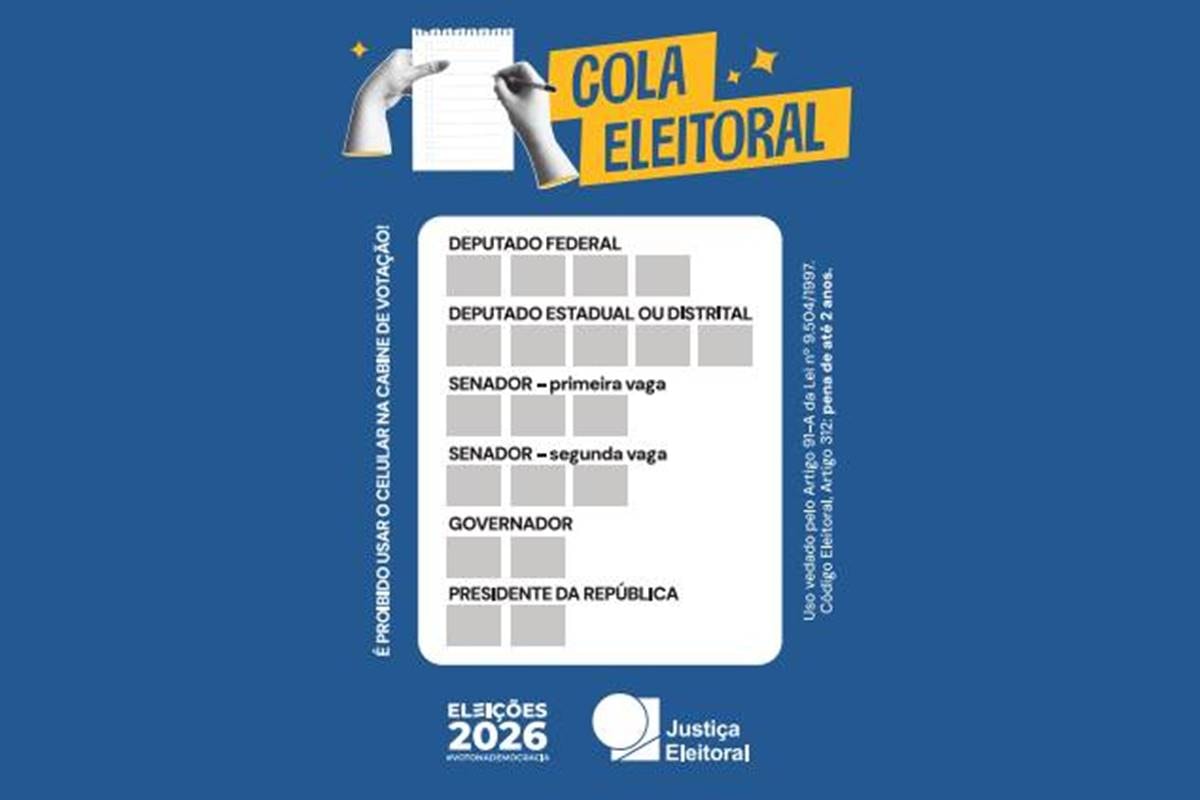 Prepare sua "colinha" para o domingo de votação; TSE disponibiliza modelo