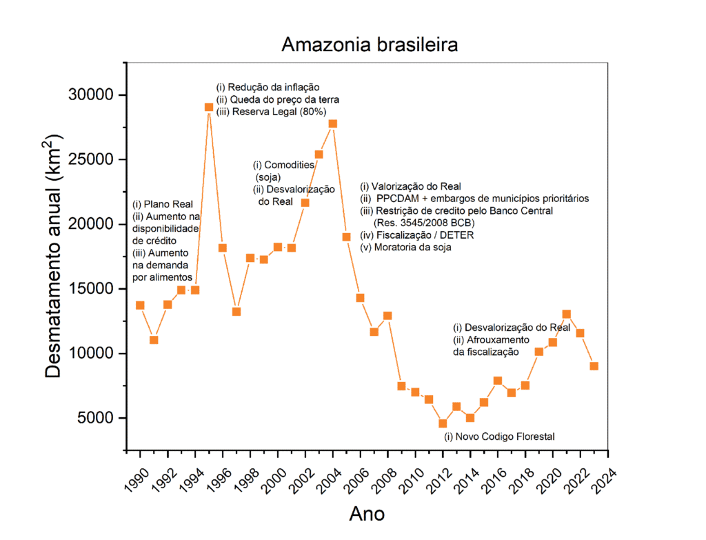 Por que os desmatadores investem em destruir a floresta amazônica – 2: tendências históricas do desmatamento