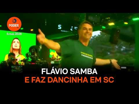Flávio Bolsonaro volta a fazer dancinha em SC