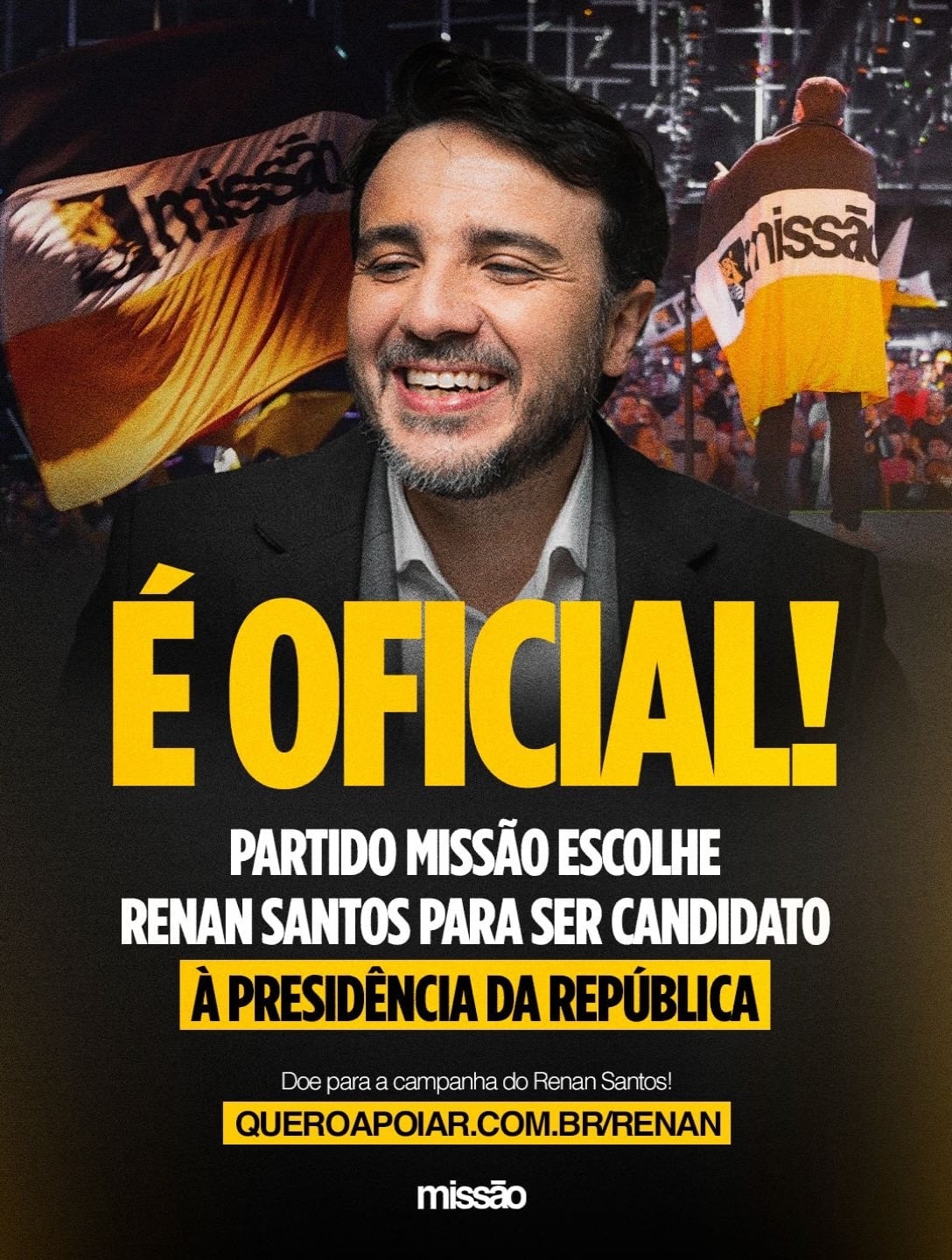 Renan Santos formaliza candidatura à Presidência antes do previsto