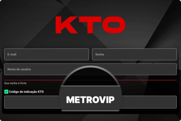 Código de indicação KTO 2026: Use METROVIP