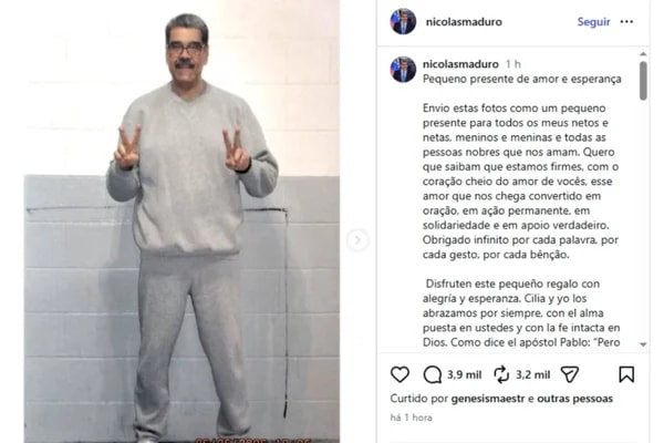 Maduro ditou mensagem divulgada nas redes sociais direto da cadeira em NY