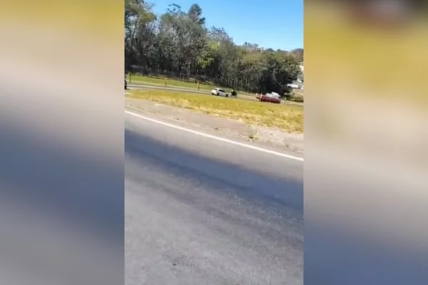 Óleo em pista derruba motociclista e causa transtorno em BH