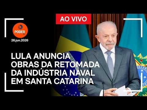 Ao vivo: Lula anuncia obras da retomada da indústria naval em SC