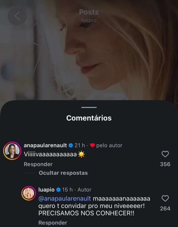 Luana Piovani demonstra desejo de se aproximar de Ana Paula Renault