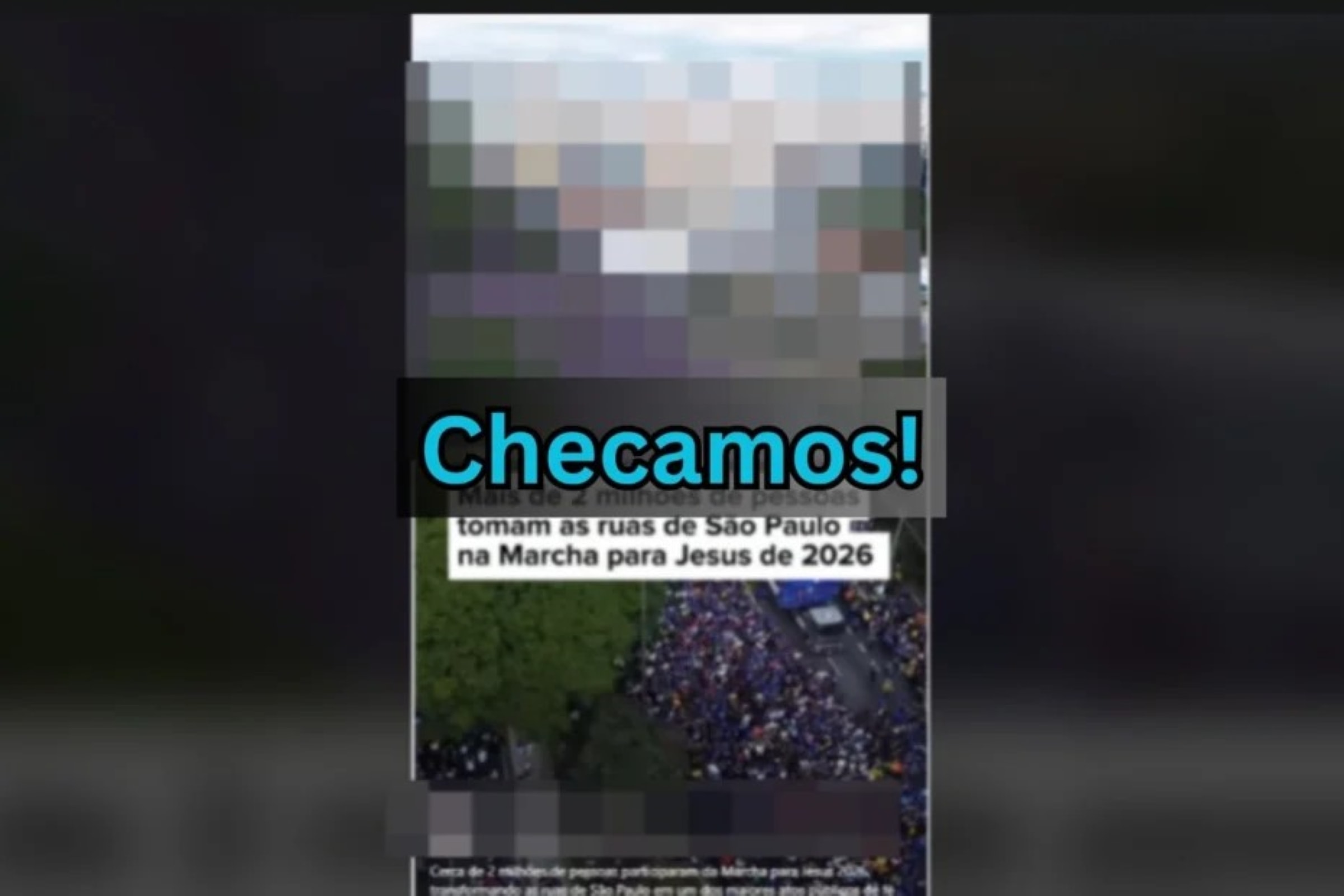 Não é verdade que Marcha para Jesus em SP teve 2 milhões de pessoas