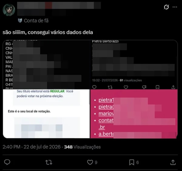 Fãs do BTS promovem série de ações contra Pietra Bertolazzi nas redes
