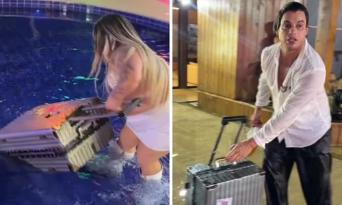 Rancho do Maia: ex-BBB se revolta após ter mala jogada na piscina