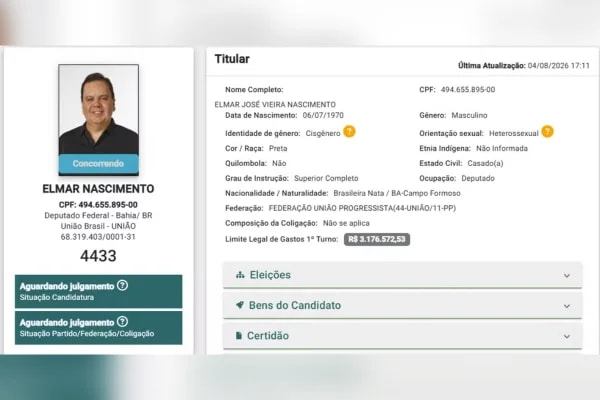 Deputado da Bahia muda autodeclaração racial pela 3ª eleição seguida