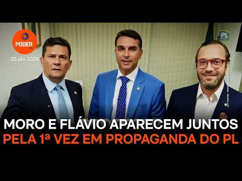 Moro e Flávio aparecem juntos pela 1ª vez em vídeo do PL