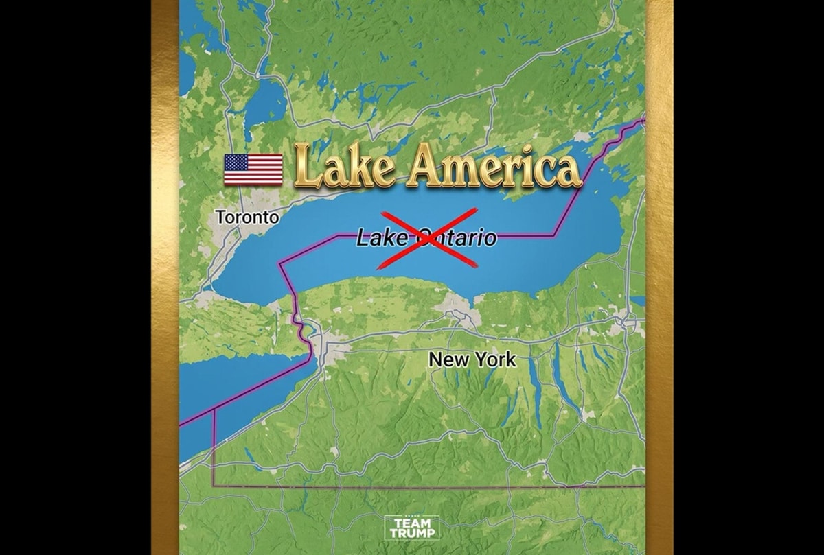 Trump ameaça mudar nome de lago na fronteira com o Canadá: "América"