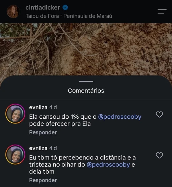 Fãs já haviam percebido distanciamento entre Pedro Scooby e Cintia Dicker