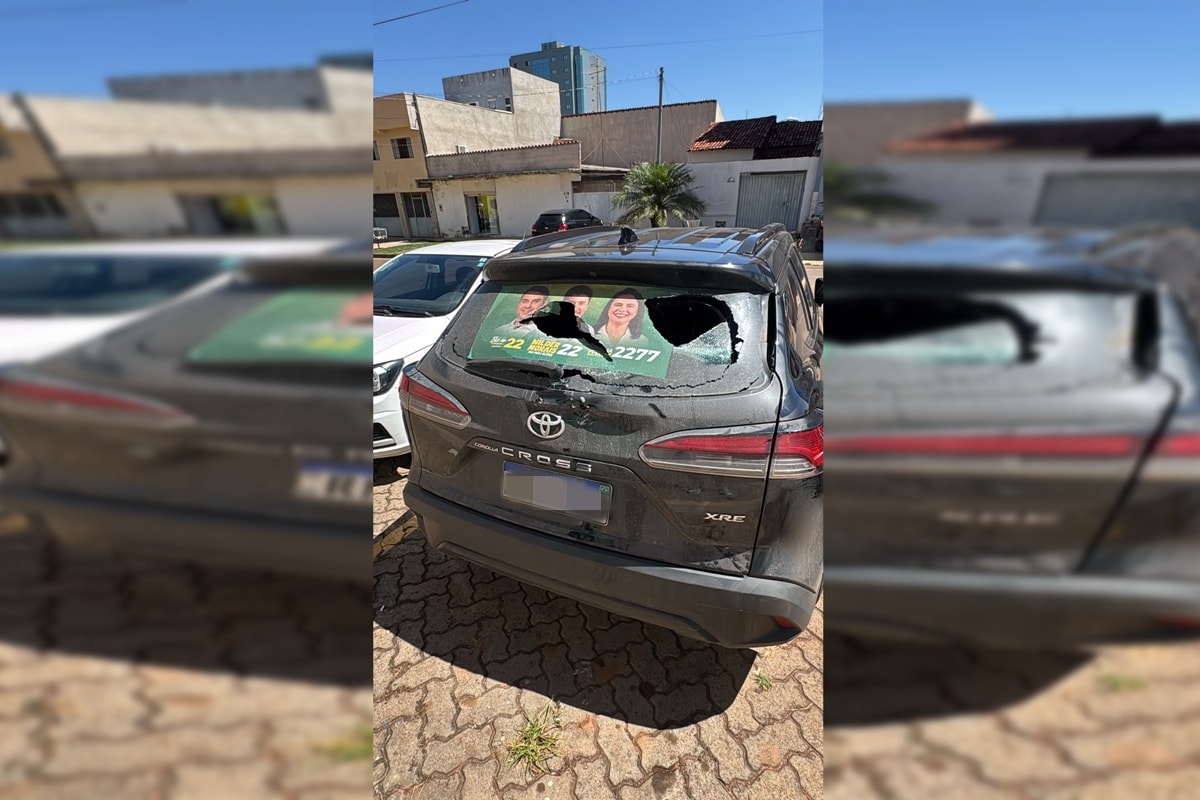 Equipe de candidata em Goiás denuncia ataque a carro da campanha no Entorno