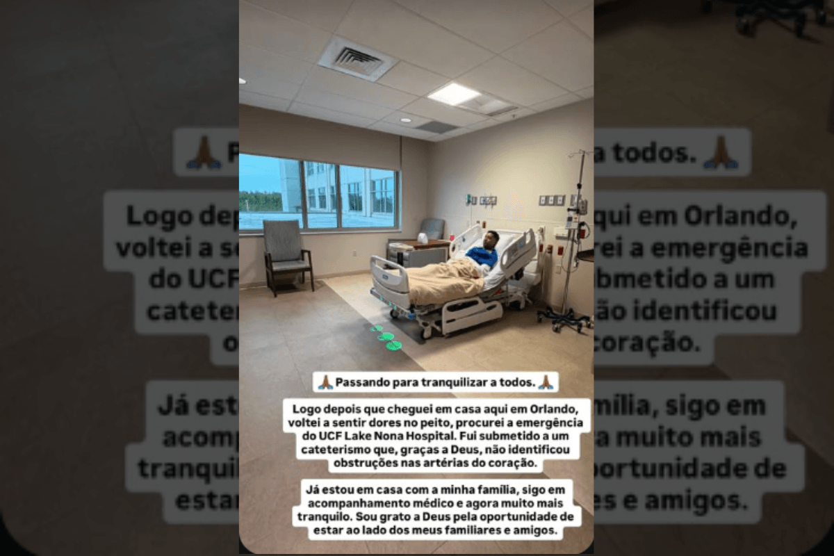 Pentacampeão Kléberson sente dores e passa por cateterismo nos EUA