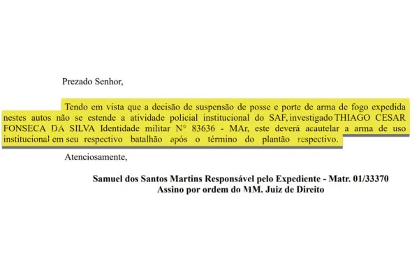 Policial ameaçou ex-mulher com arma da PMRJ, mas é poupado de PAD