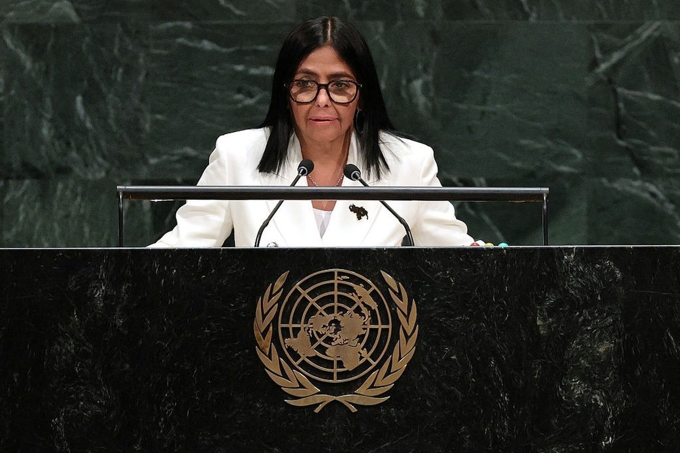 Delcy agradece relação de Trump com a Venezuela durante discurso na ONU