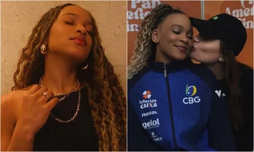 Rebeca Andrade exibe 'aliança gigante' e fãs apostam em compromisso com Gisele Paulino