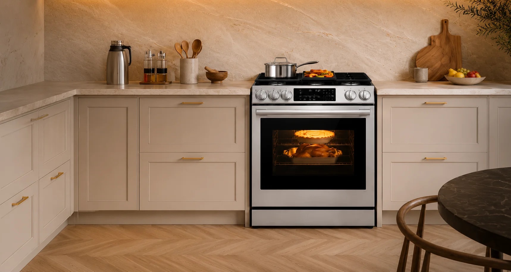 Fogão com air-fryer de 170 L embutida da Samsung chega ao Brasil; veja preços e recursos