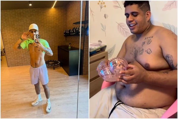 Gaab choca internautas após perder mais de 40kg. Veja antes e depois