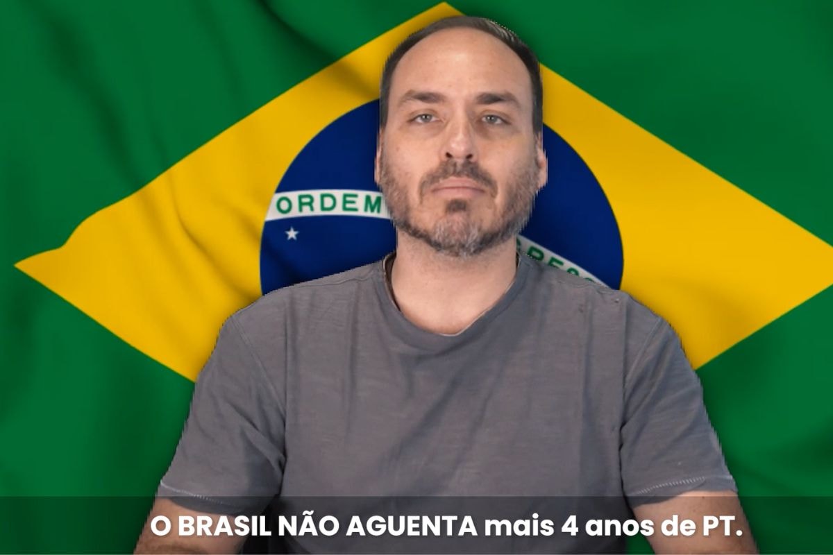 Em 1ª propaganda na TV, Carlos foca na família Bolsonaro e esquece de SC