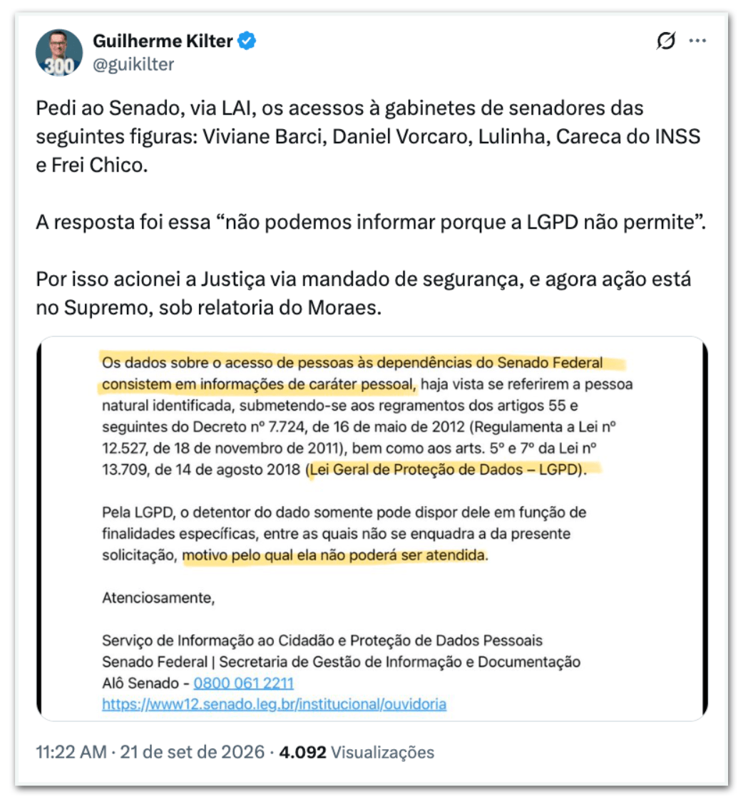 Moraes é sorteado relator de pedido que envolve sua mulher