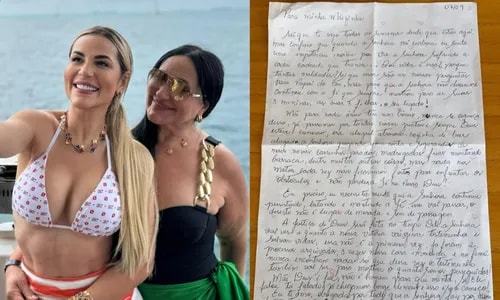 Presa, Deolane Bezerra manda nova carta para a mãe e expõe perseguição