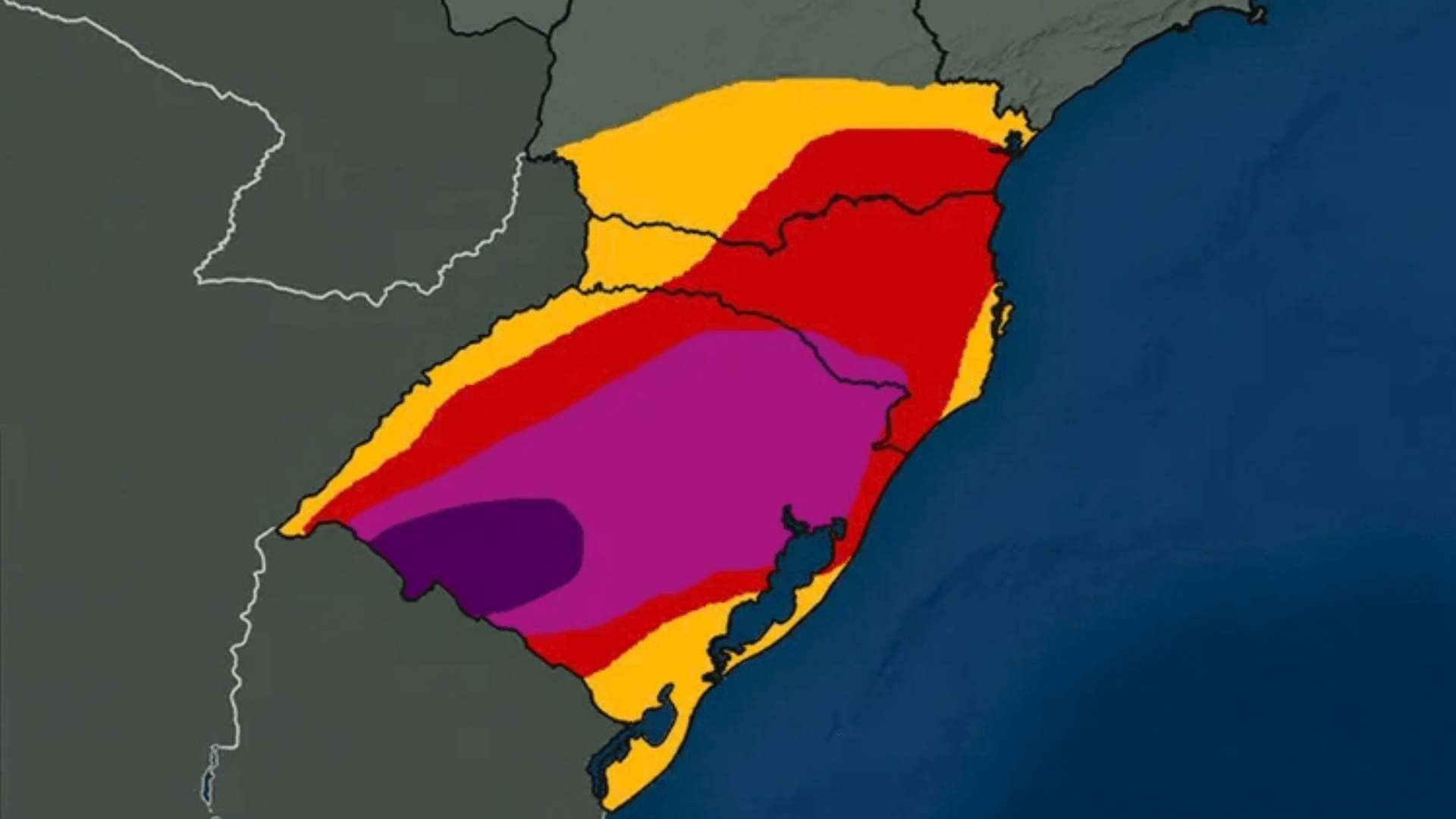Novo alerta de chuva forte é emitido para estados do Sul do Brasil