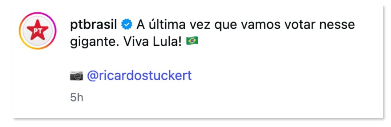 PT apela à última chance de votar em Lula para atrair eleitores