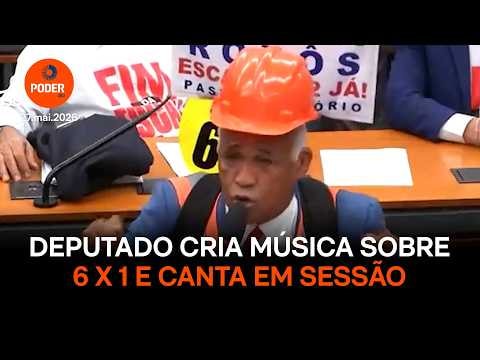Deputado cria música sobre 6 X 1 e canta em sessão