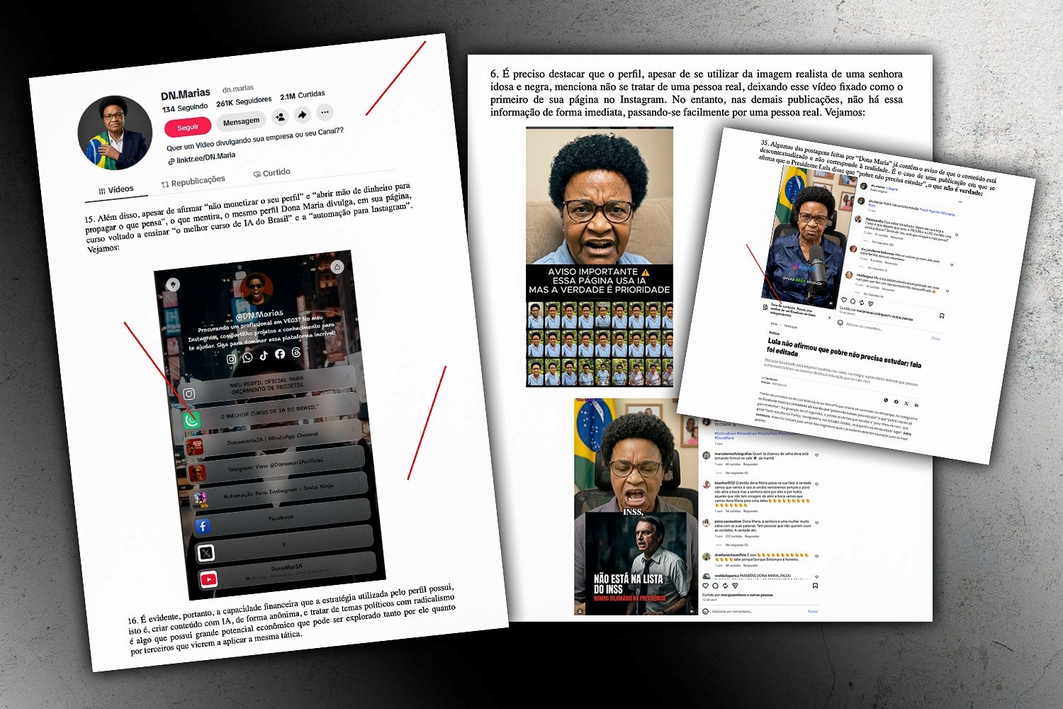 "Dona Maria": PT aciona TSE contra perfil criado por IA para atacar Lula