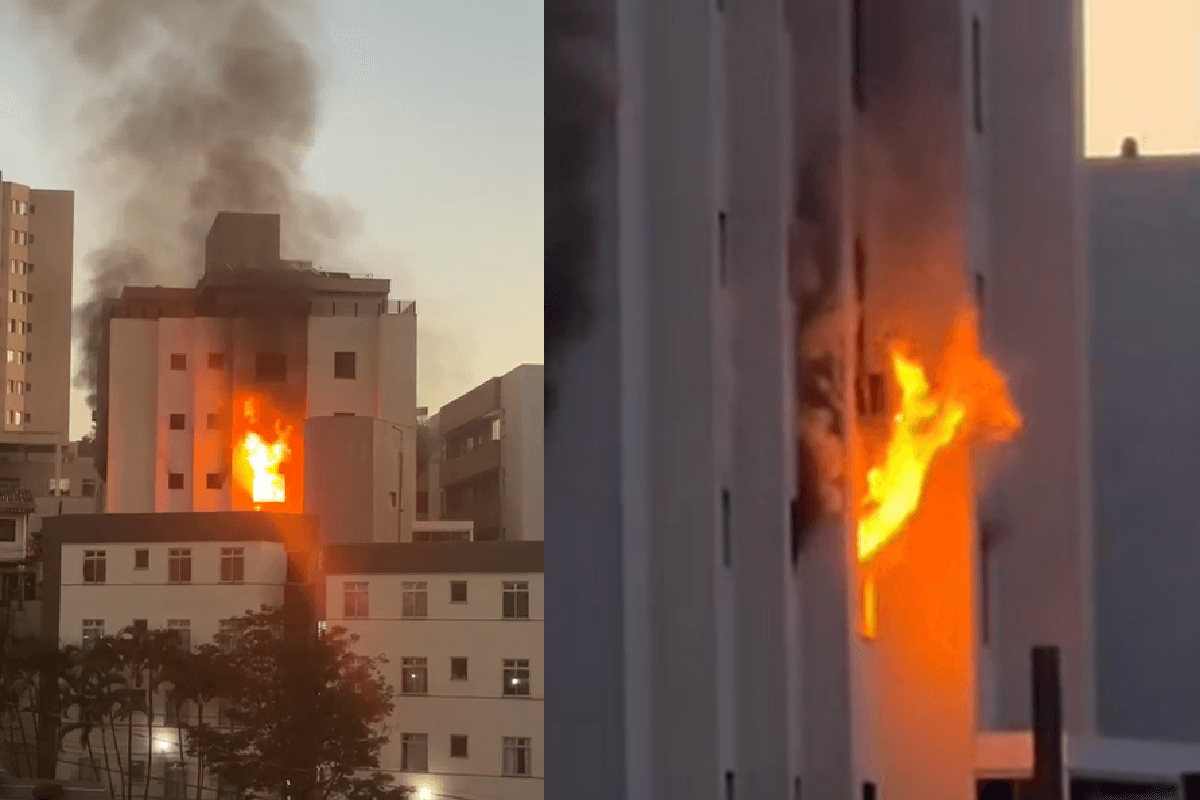 MG: bombeiros controlam incêndio em apartamento e salvam moradora