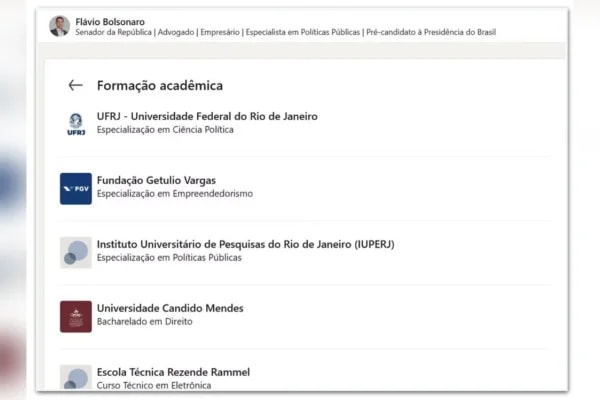 UFRJ nega que Flávio Bolsonaro tenha feito pós-graduação na universidade