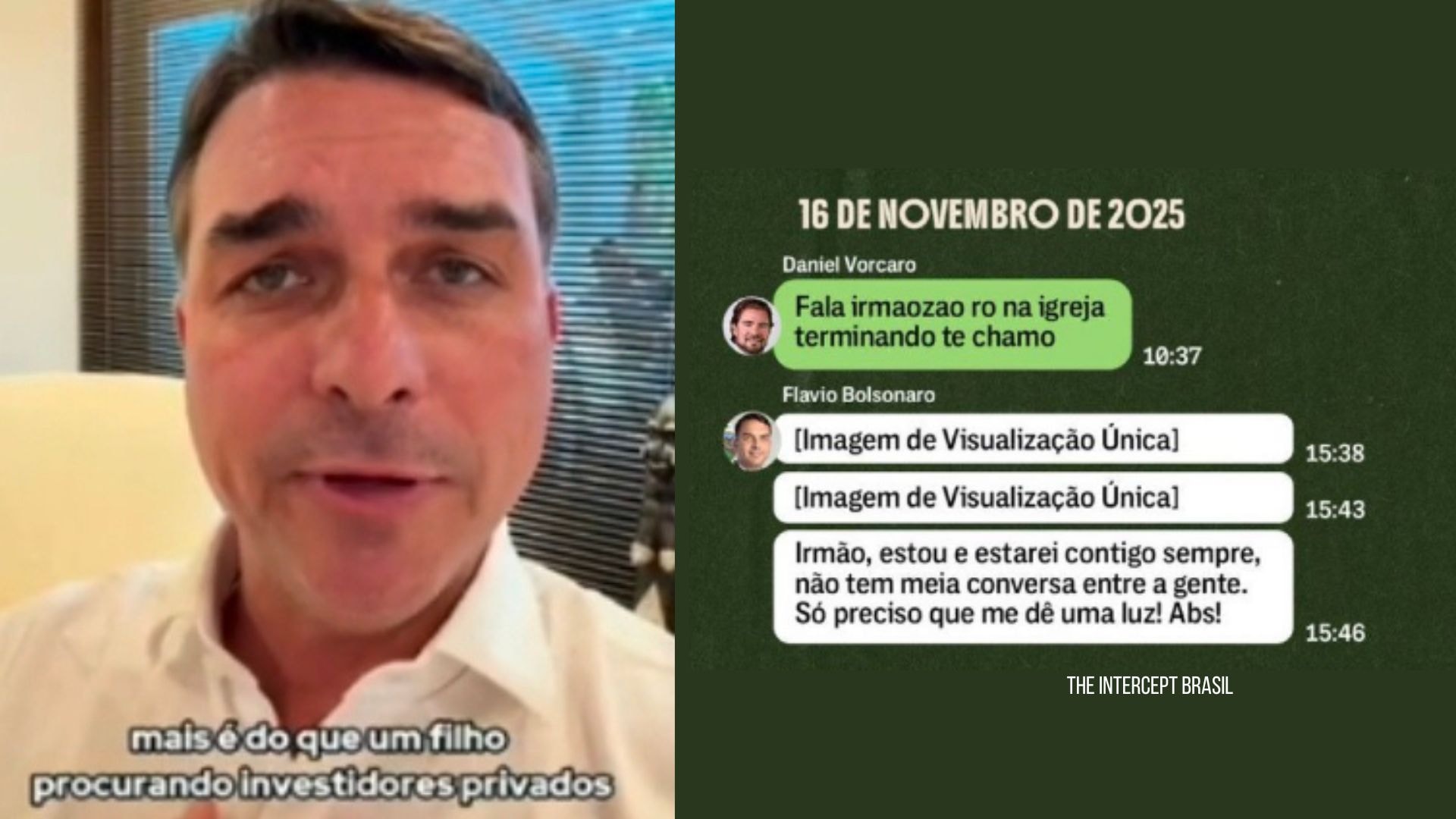 Flávio Bolsonaro e a confissão em vídeo de relação com Vorcaro