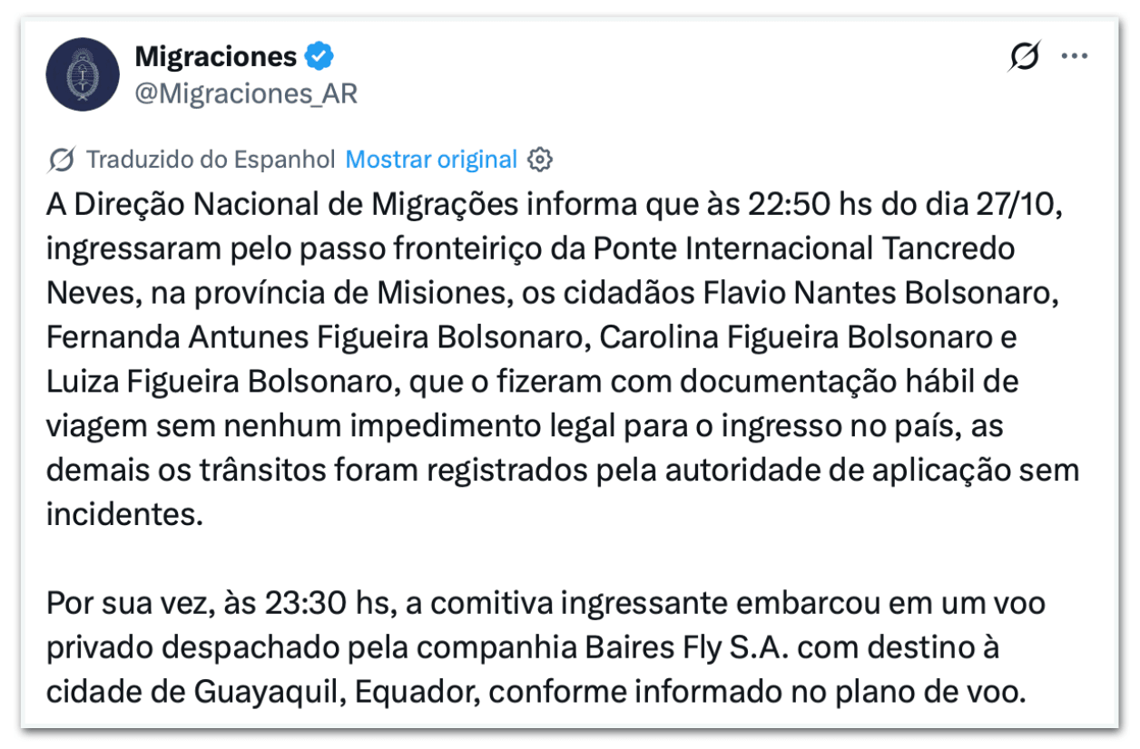 Voo de Flávio deve chegar aos EUA às 11h; acompanhe ao vivo
