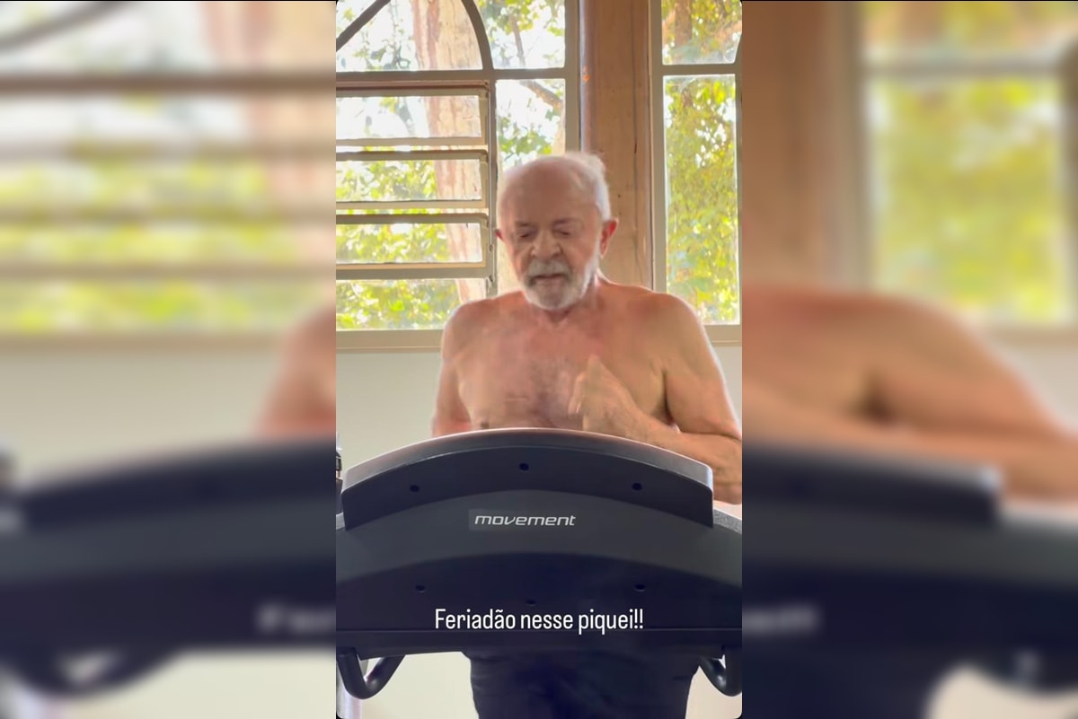 No feriado, Janja publica vídeos de Lula malhando na Granja do Torto