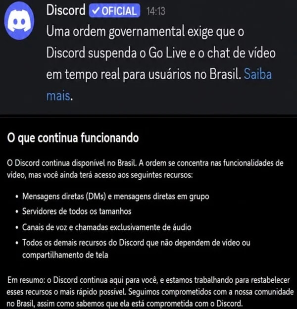Discord: quais são as mudanças após suspensão de lives no Brasil? Veja