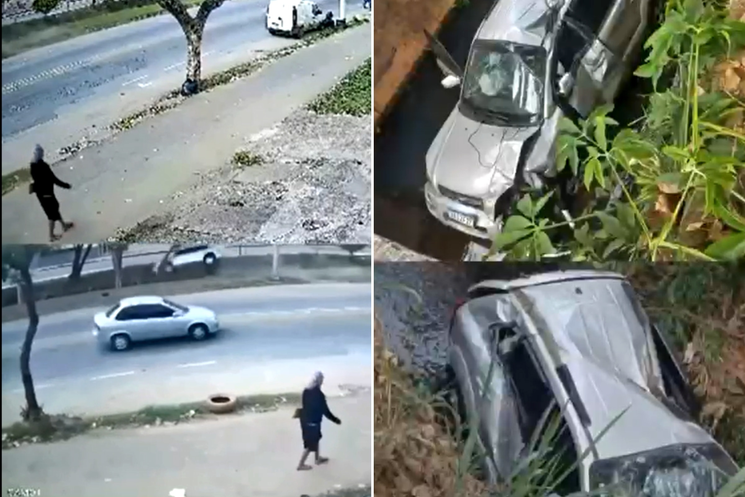 Motorista perde controle, bate em árvores e despenca em canal em MG