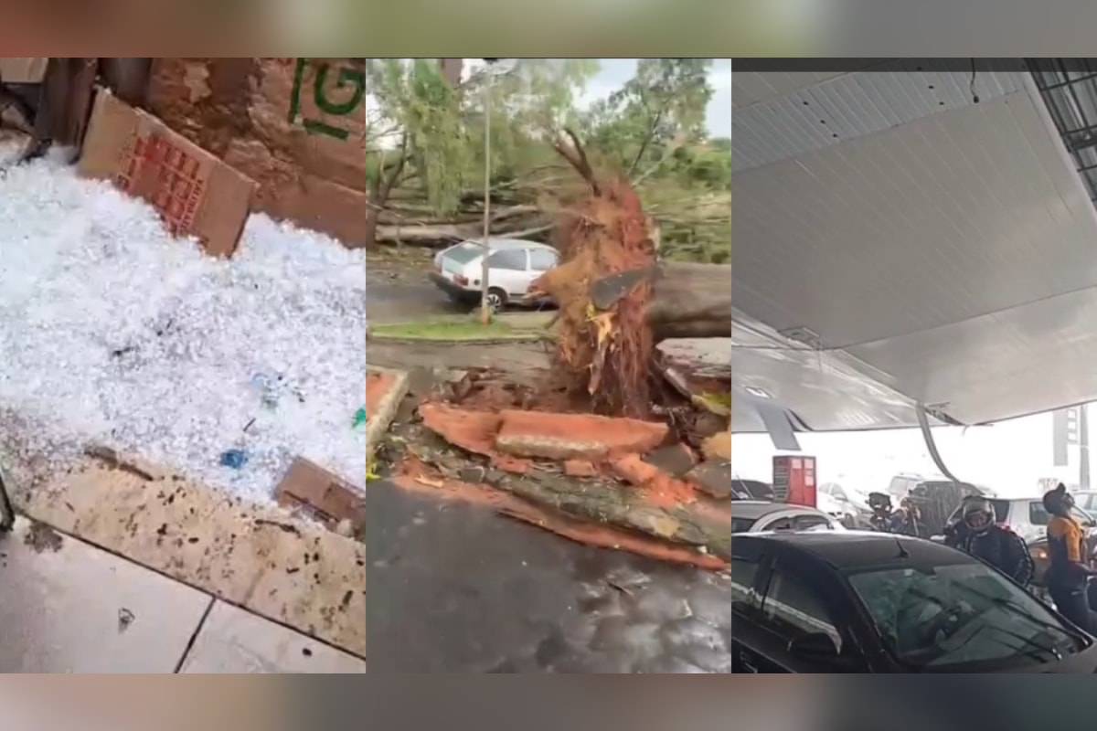 Granizo, chuva forte e ventania causam estragos em cidades de MG