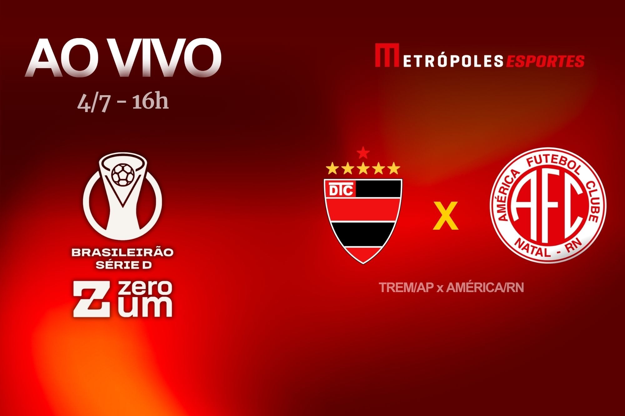 Série D ZeroUm: Metrópoles transmite Trem-AP x América-RN ao vivo