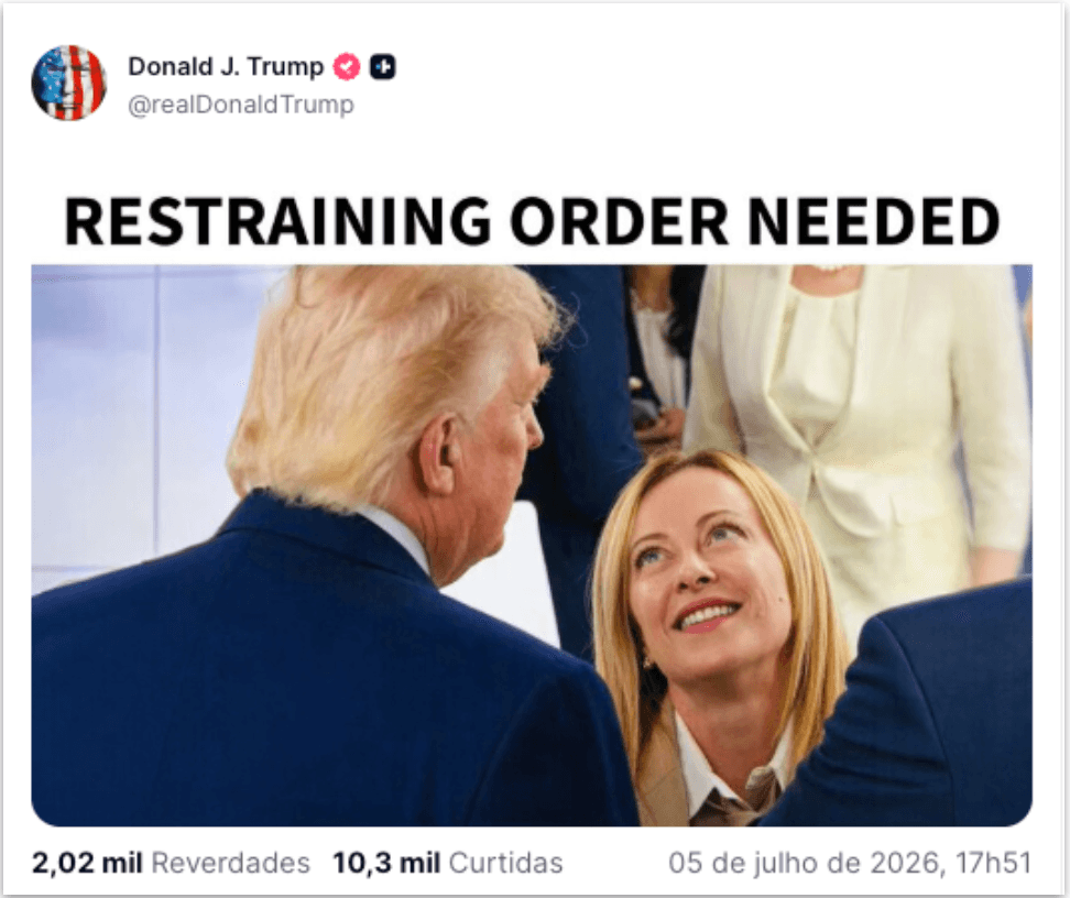 Itália não responderá a provocações de Trump, diz ministro