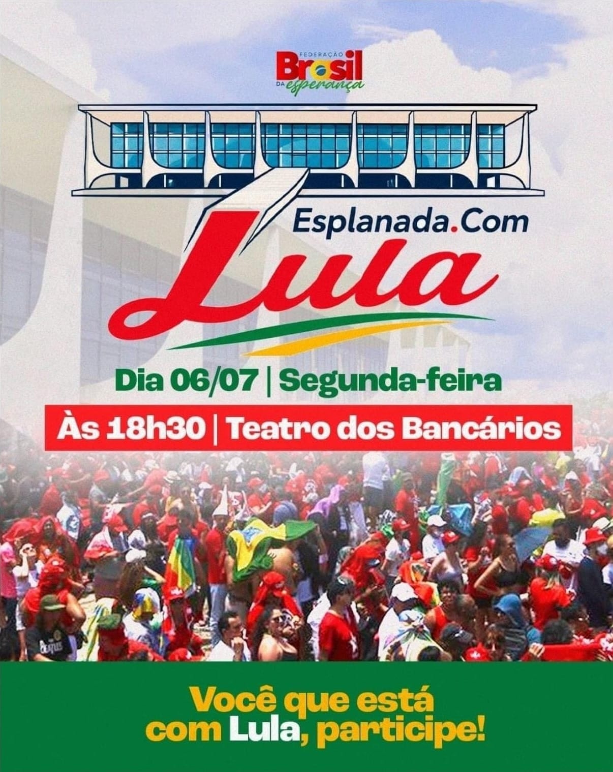 PT faz ato de pré-campanha de Lula com funcionários públicos