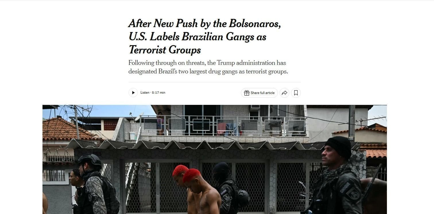 Definir PCC e CV como terroristas foi decisão de cunho político? Entenda